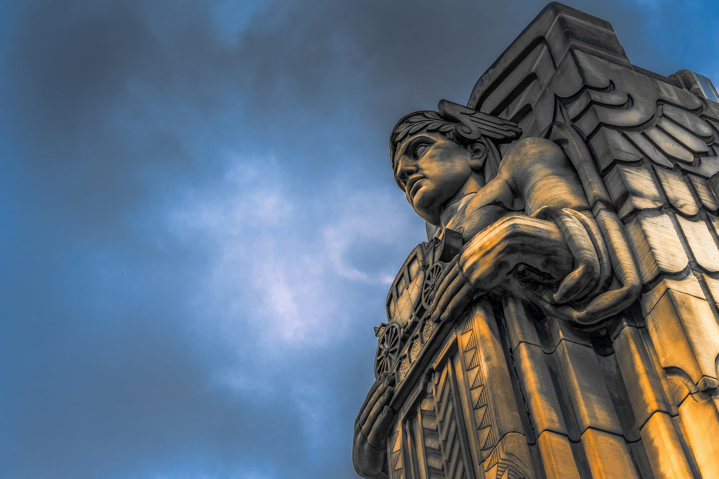 CLEVELAND PHOTOGRAPHY- GUARDIAN BLUE SHOT 40"X30"