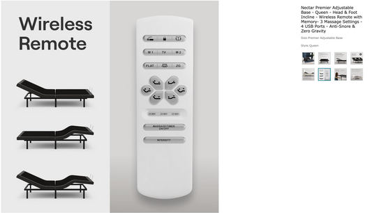 Resident Best 3000 Premier Adjustable Base- all feature best
