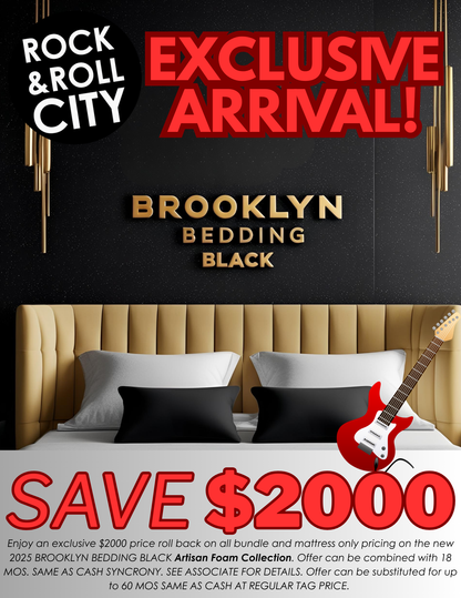 Brooklyn Bedding Black- Artisan Foam