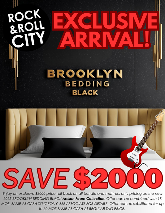 Brooklyn Bedding Black- Artisan Foam